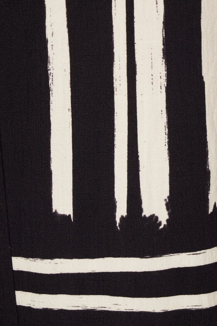 Pantalon Yasmin à jambe droite Black & White Geometric large