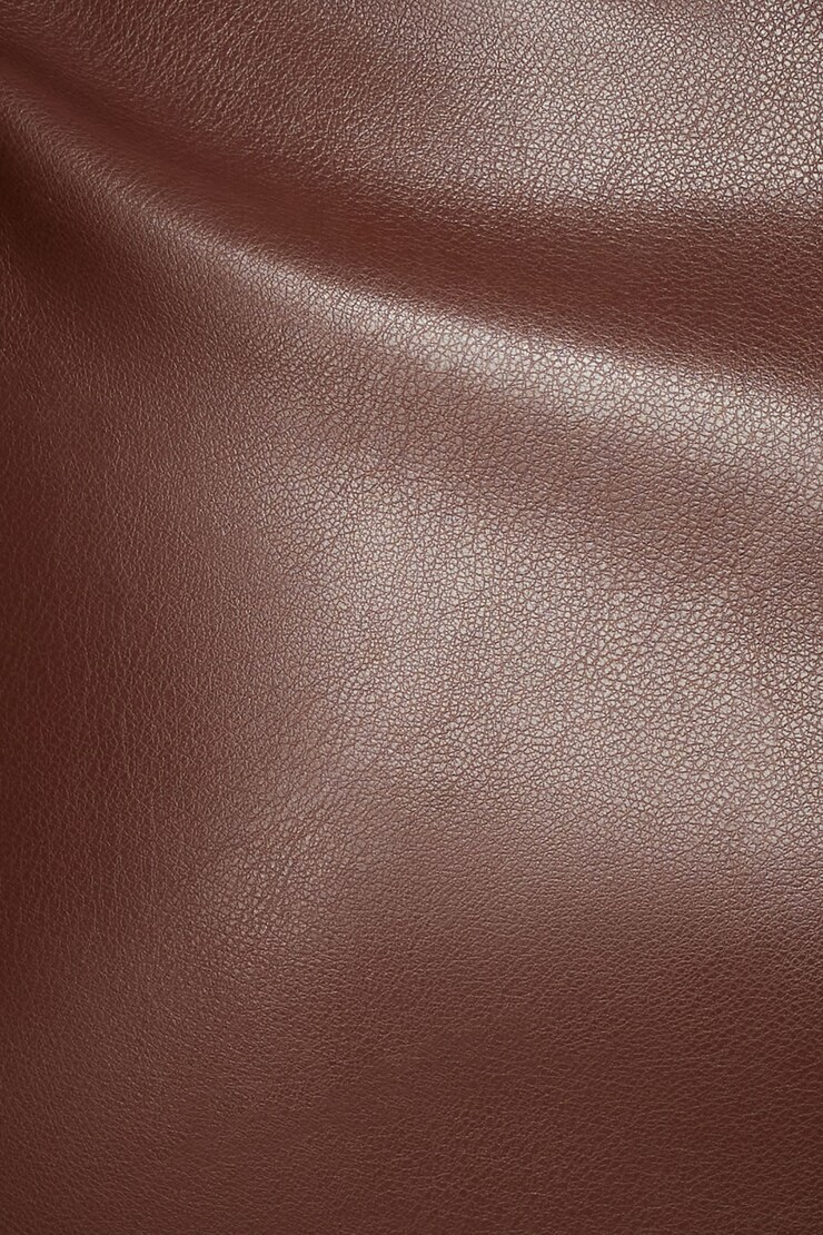 Ali Faux Leather Mini  Skirt French Roast Brown large