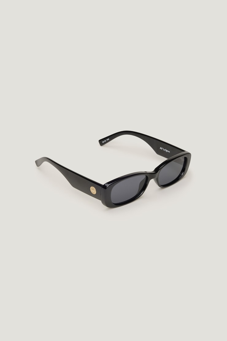 LE SPECS | Unreal Rectangular Sunglasses Jet Black large