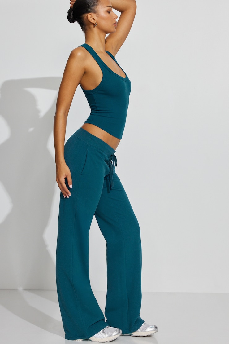 Snatch Booty Terry Pants, Teal Tease, large