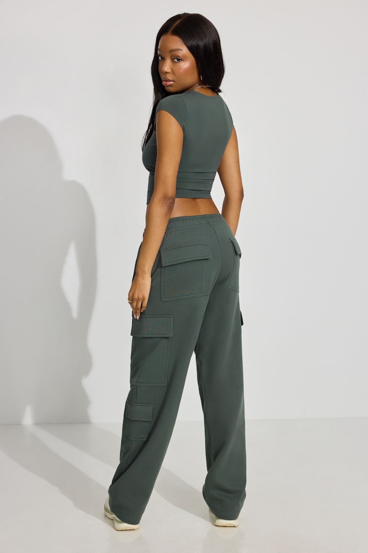 UltraFleece Cargo Sweatpants, Urban Chic Green, large