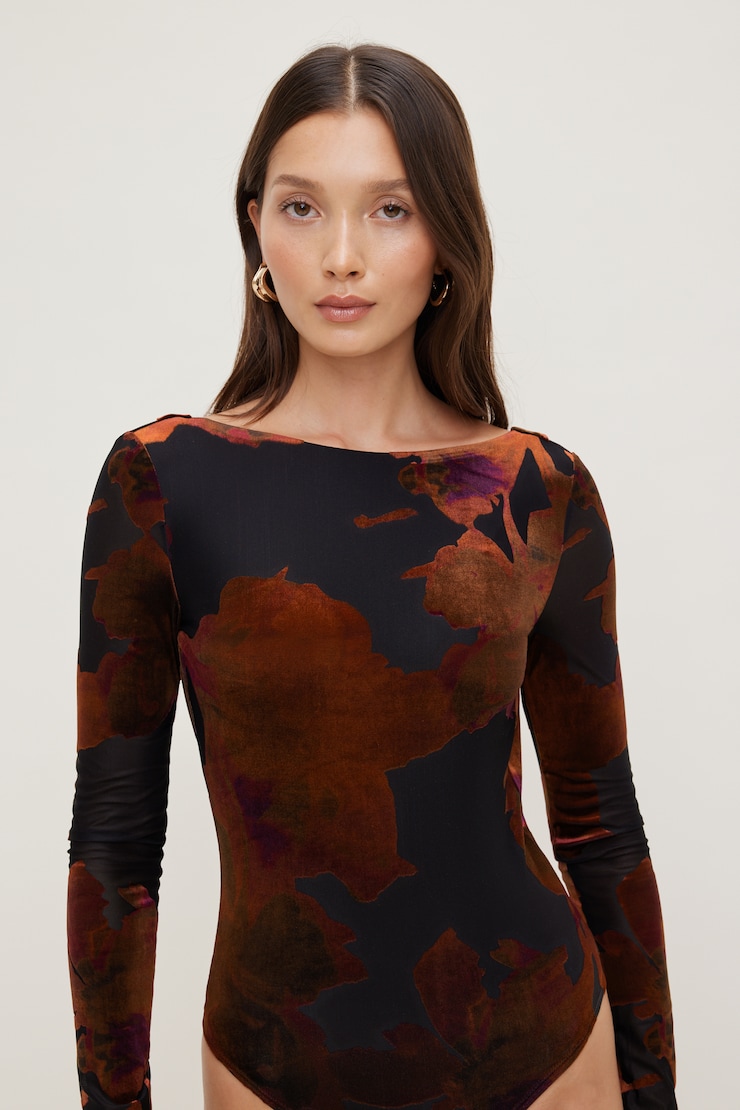 Burnout Cowl Back Bodysuit