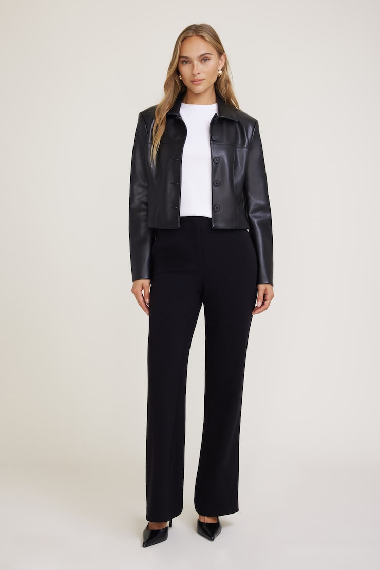 Stevie Slim Bootcut Pants Jet Black large