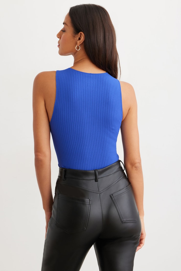 Sabina Seamless Muscle Bodysuit Mazarine Blue large