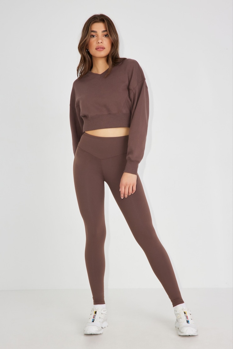 V-Legging, Shopping Bag Brown, large