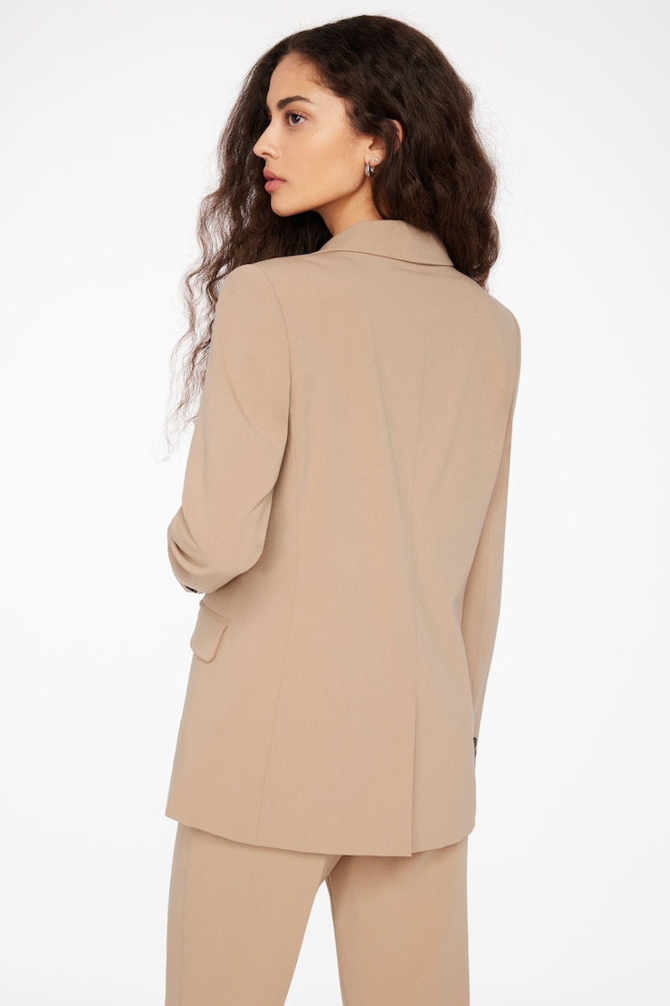 Lorelei Two Button Blazer Almond Tan Beige large