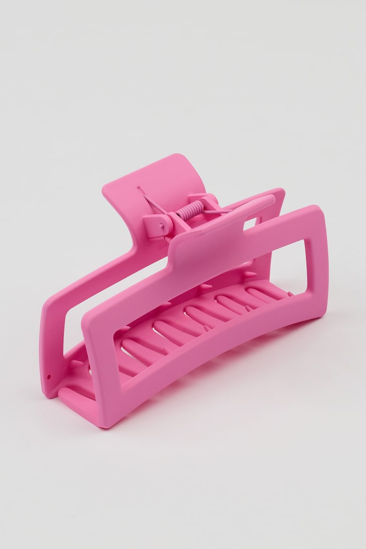 Oversized Rectangle Claw Clip, Pop It Pink, large