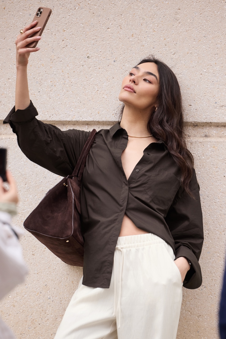 Chemise ample en popeline Monroe