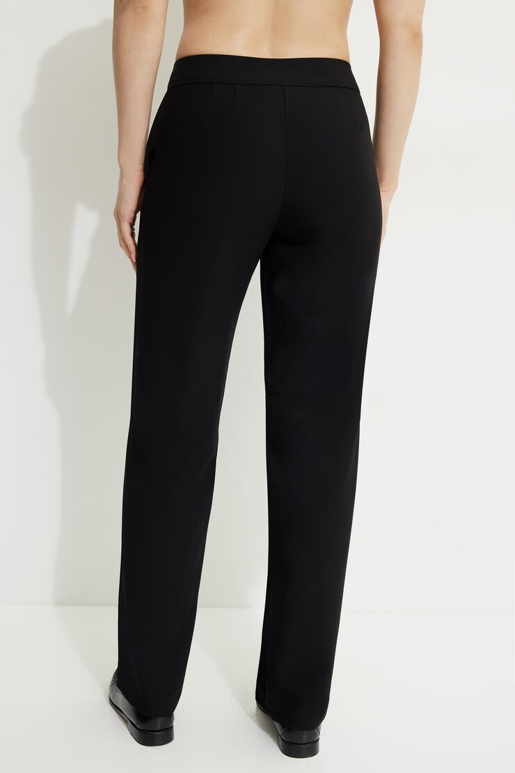 Mid Rise Straight Pants Jet Black large