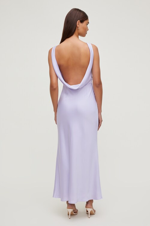 knee length dresses for ladies V Neck Purple Satin Long Prom Dresses with Belt, V Neck Purple Formal –  Shiny Party main image 1