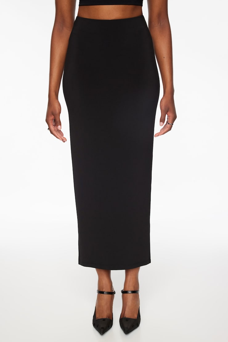 Arya Sculpt Maxi Skirt Jet Black  large