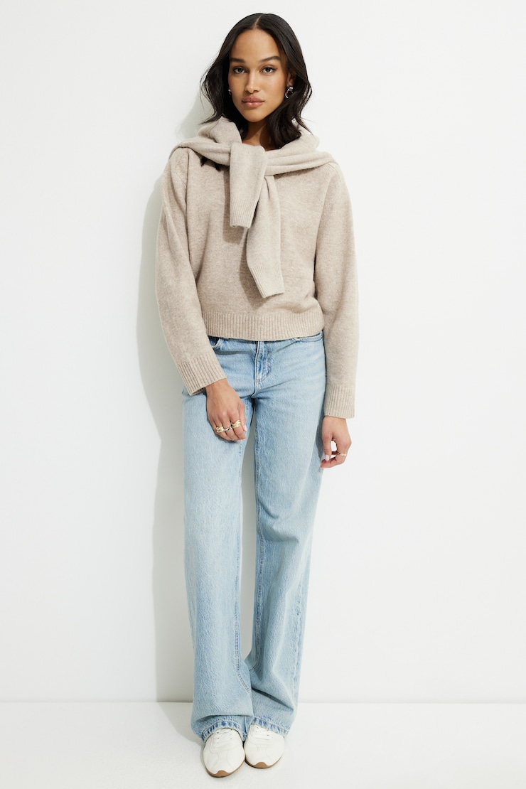 Heavenlyarn™ V Neck Sweater Soft Angora large