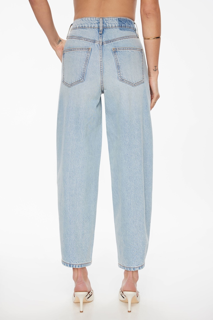 Blair High Rise Barrel Leg Jeans Indigo/Medium Light large