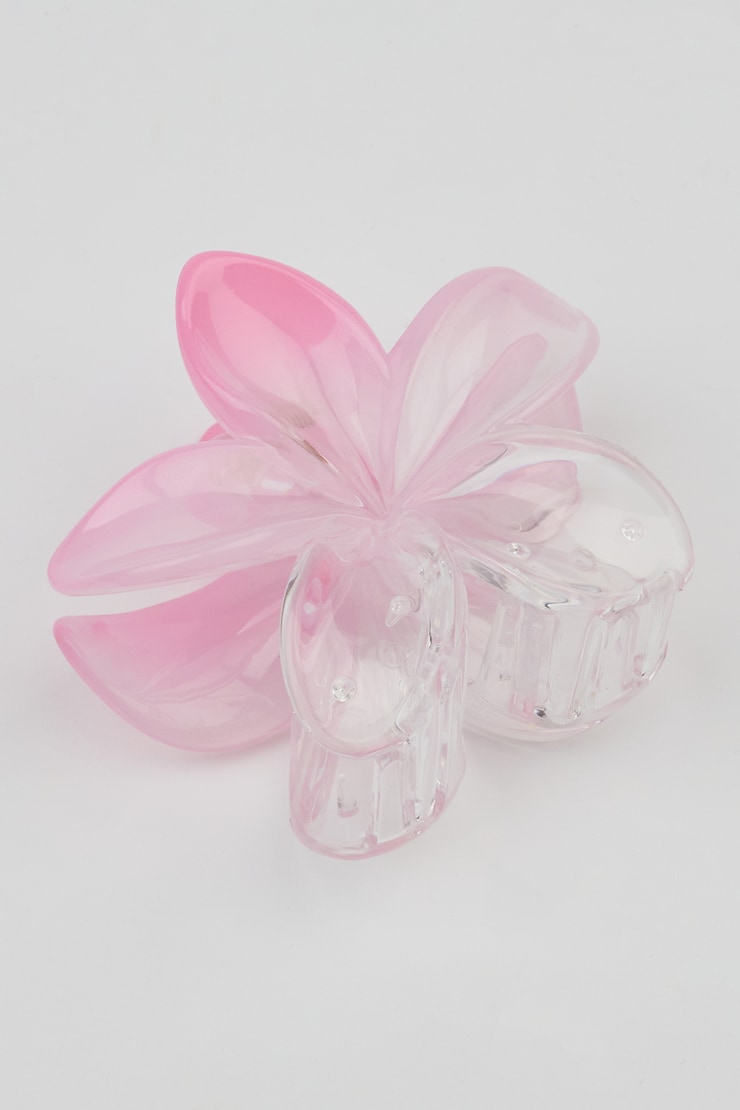 Flower Hair Claw, Pop It Pink/Clear, large