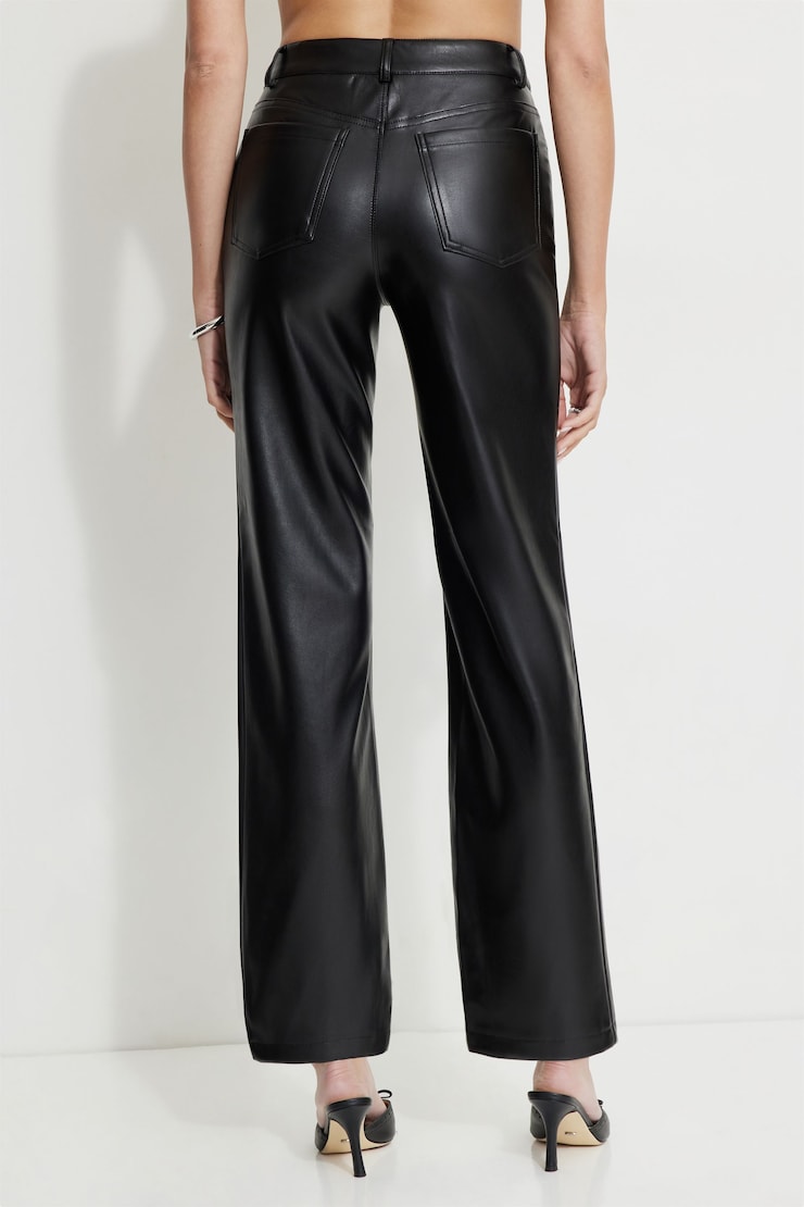 Justina Faux Leather Pants Jet Black large