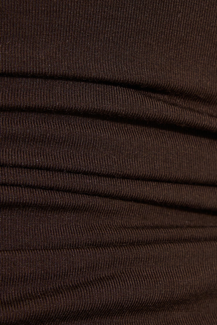 Ruched Drop Waist Romper Dress, Armadillo Brown, large