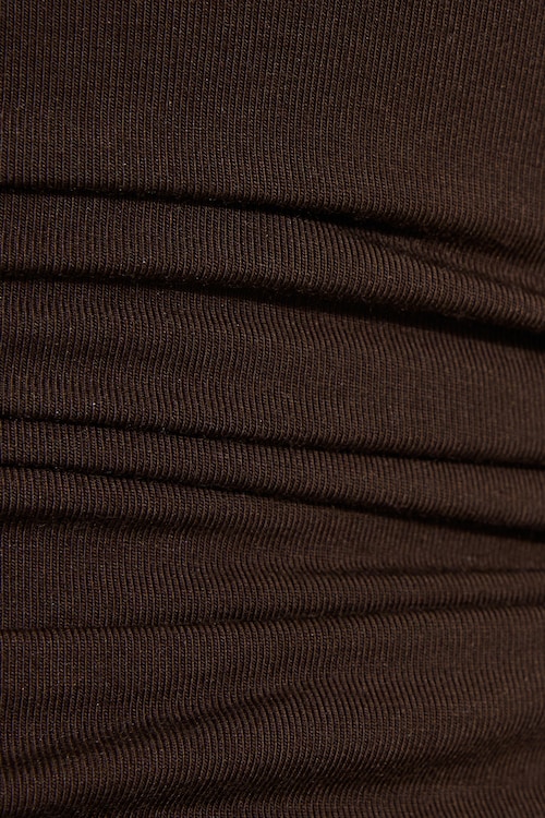Ruched Drop Waist Romper Dress Brown | Garage Ruched Drop Waist Romper Dress Brown | Garage