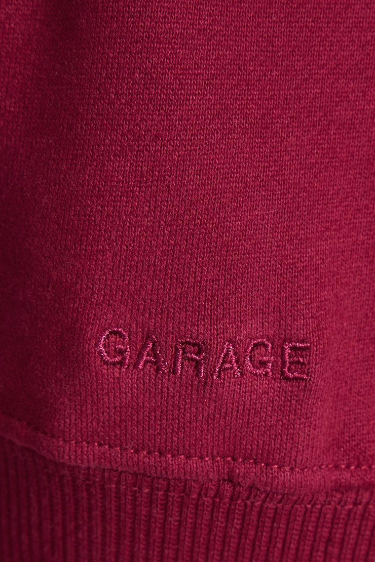 SoftTerry Bubble Zip Hoodie, Sour Cherry Burgundy, large