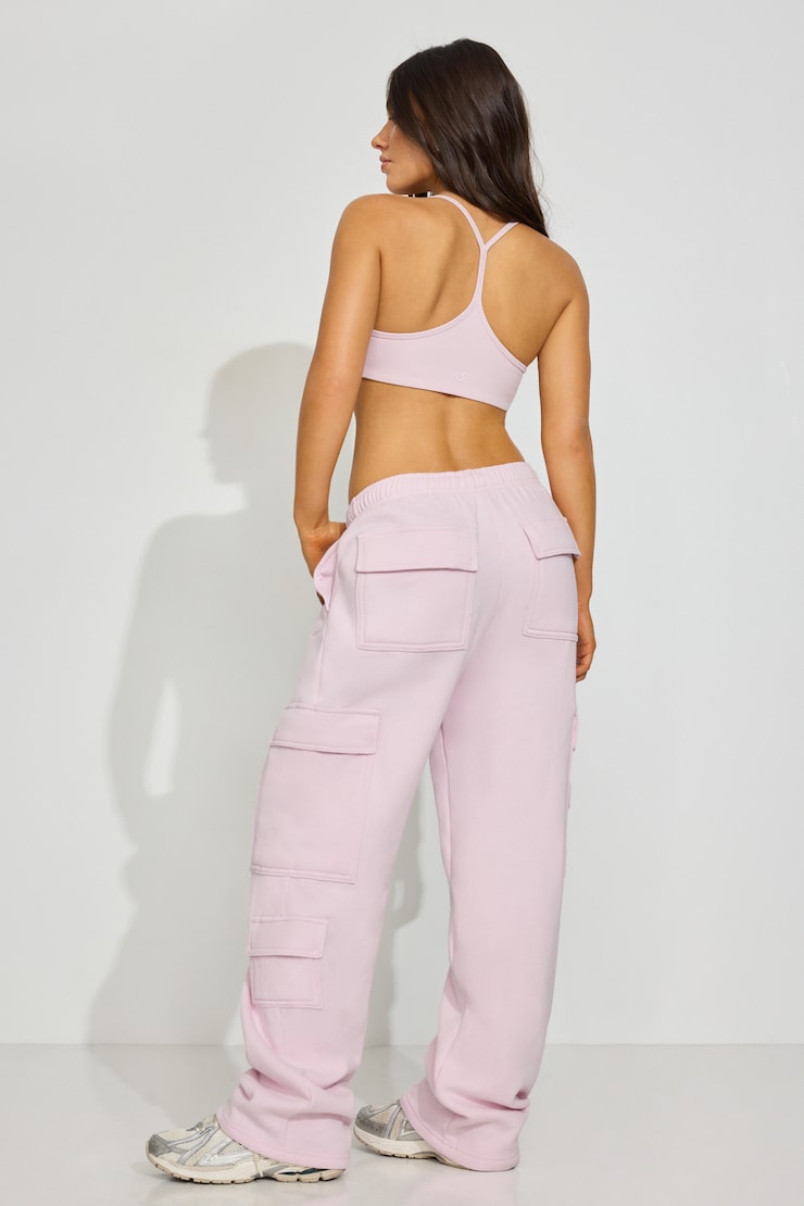 UltraFleece Cargo Sweatpants, Light Pink, large