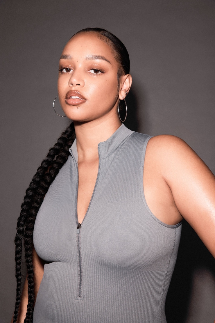 Power B.DY Zip-Up Bodysuit, Smoked Out & Forged Iron Grey, large
