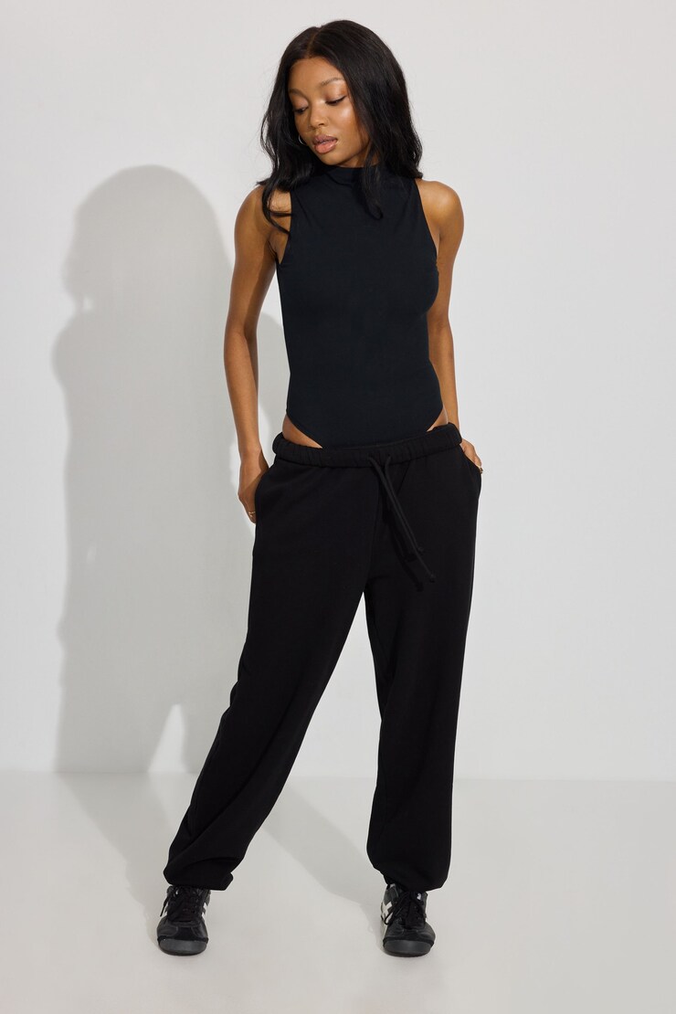 Open Back Bodysuit, Jet Black, large