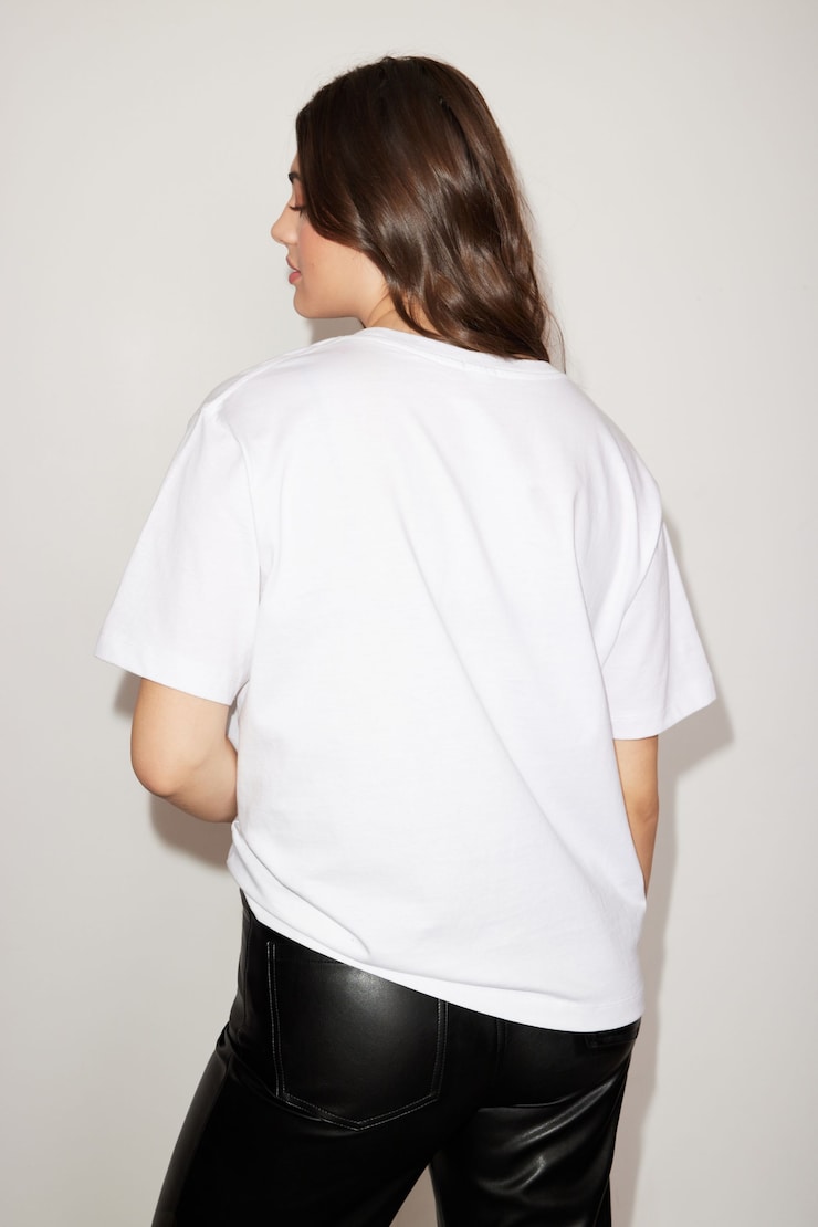 Brodi Boyfriend Graphic Tee Bright White large
