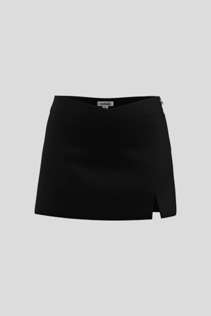 That's Hot Mini V Waist Skort, Jet Black, large
