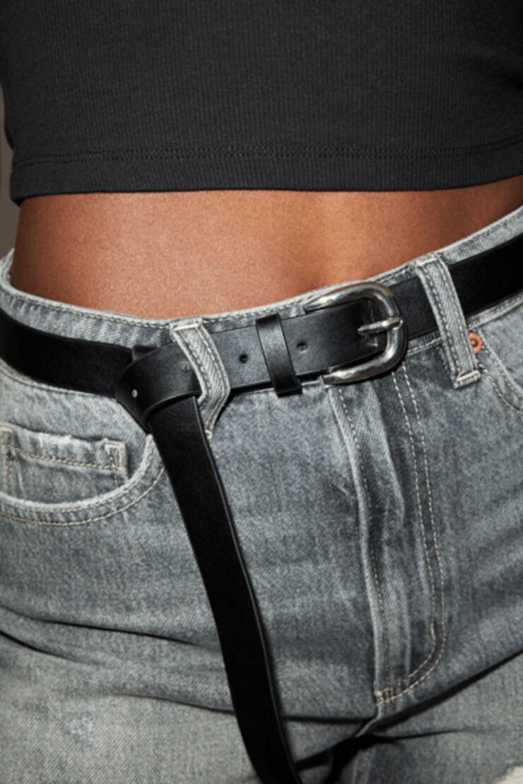 Classic Belt Black & Silver  large