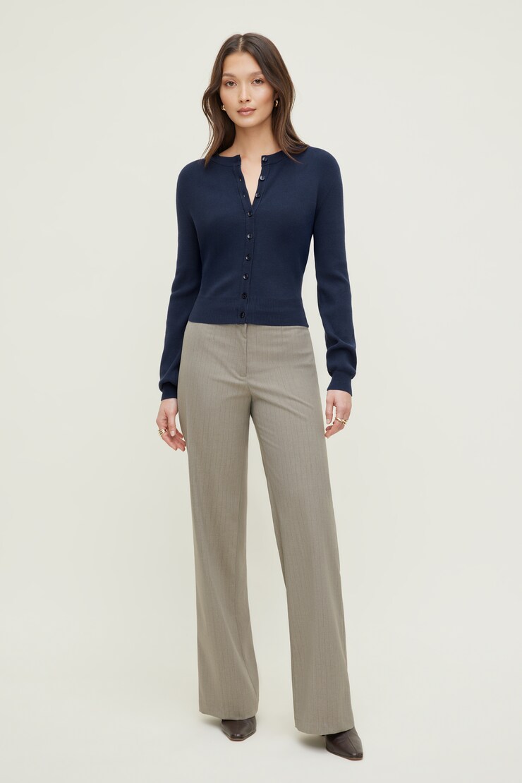Rebecca Crewneck Cardigan Naval Academy Navy large