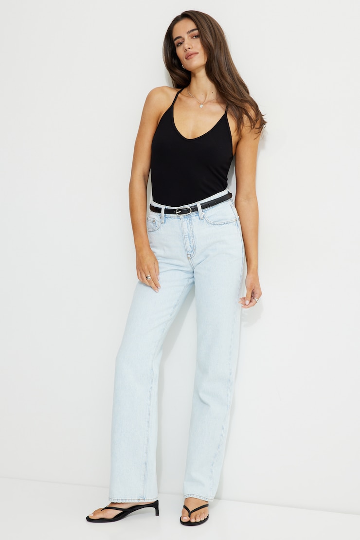 Camisole côtelée à dos nageur