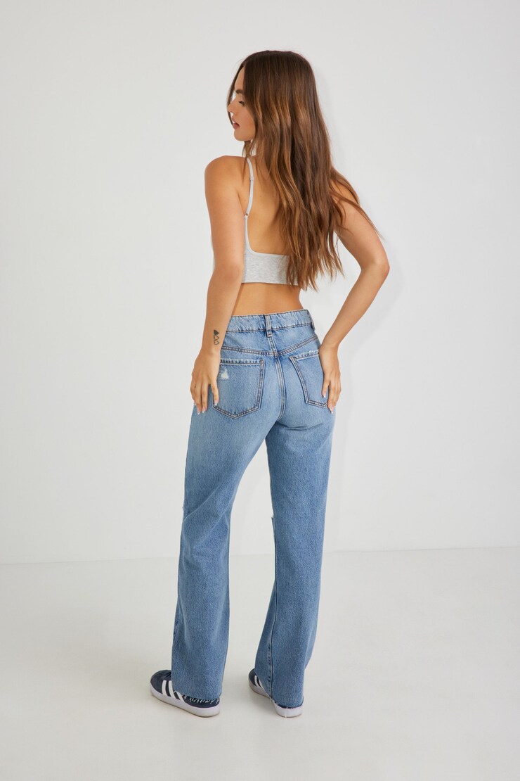 90s Straight Jean, Coco Blue, large