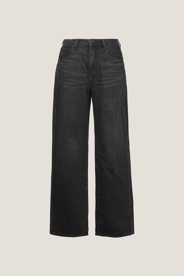 Mika Mid Rise Relaxed Straight Leg Jeans Dark Black / Gunnison large