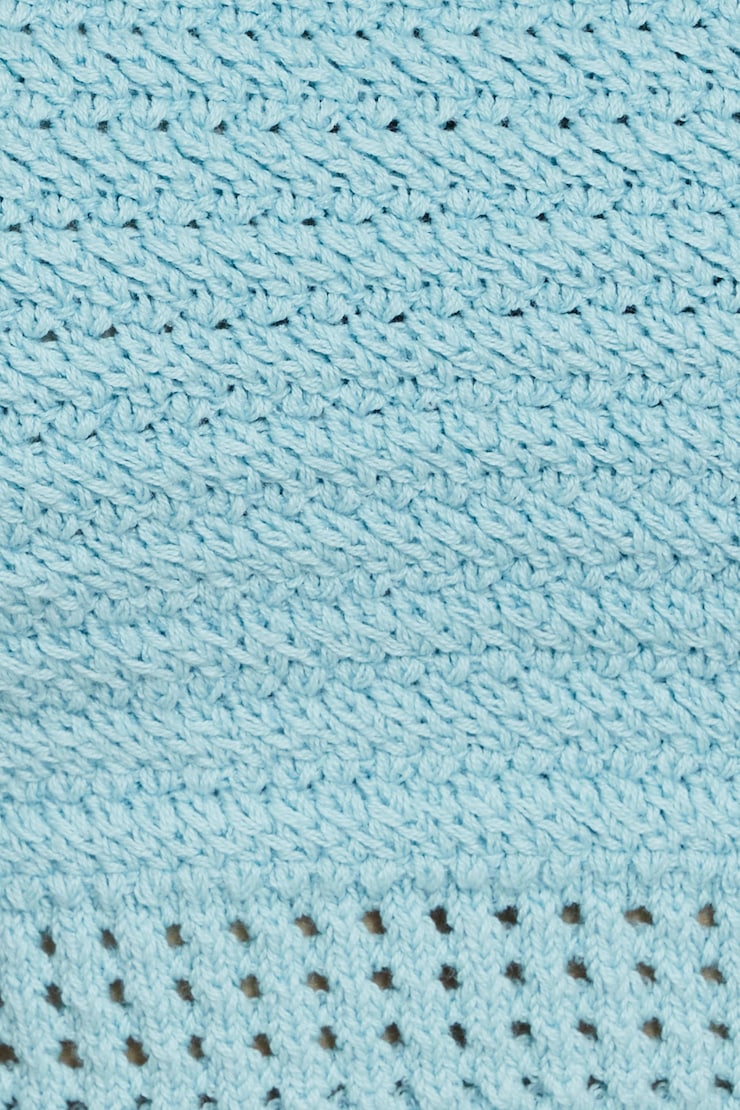 Crochet Tube Top, Aquatic Blue, large