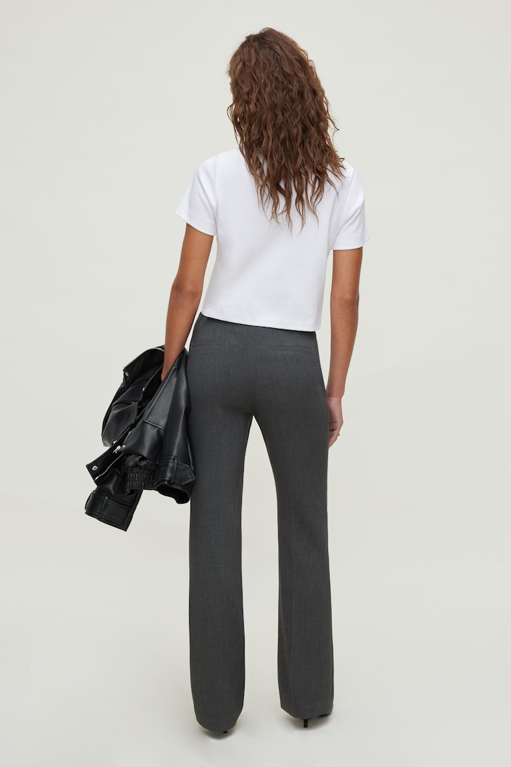 Frankie Tailored Slim Bootcut Pants Anchor Grey large