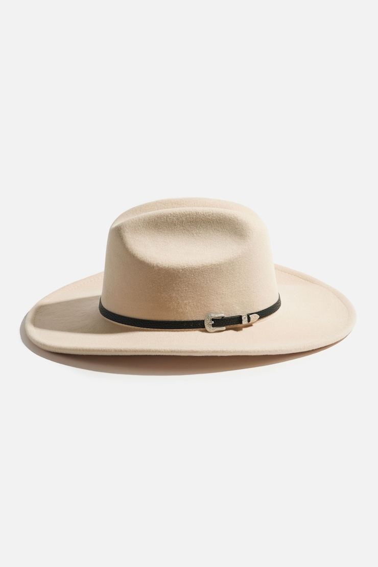 Pin-Buckle Cowboy Hat Off-White large