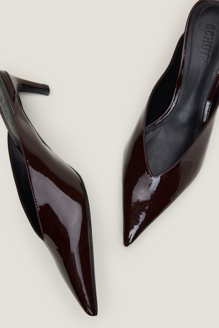 SCHUTZ | Loren Patent Heeled Mules
