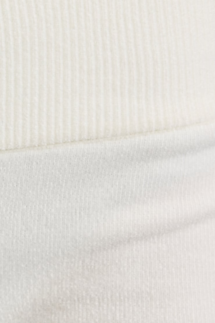 Chenille Low Rise Tiny Shorts, Tofu Off-White, large