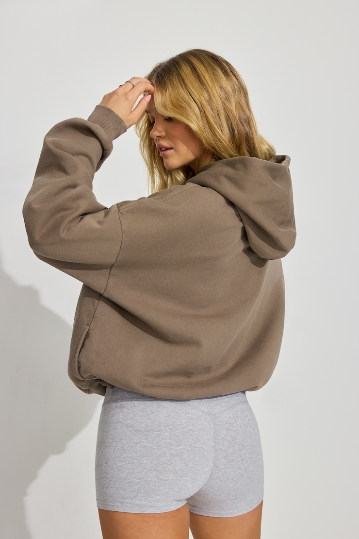 UltraFleece Hoodie, Washed Wild Mushroom Brown, large