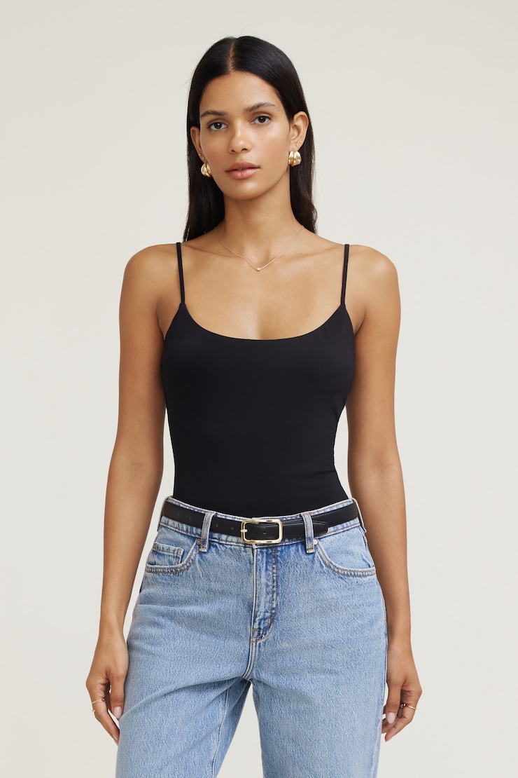 Nadia Sculpt Scoop Neck Camisole Jet Black large