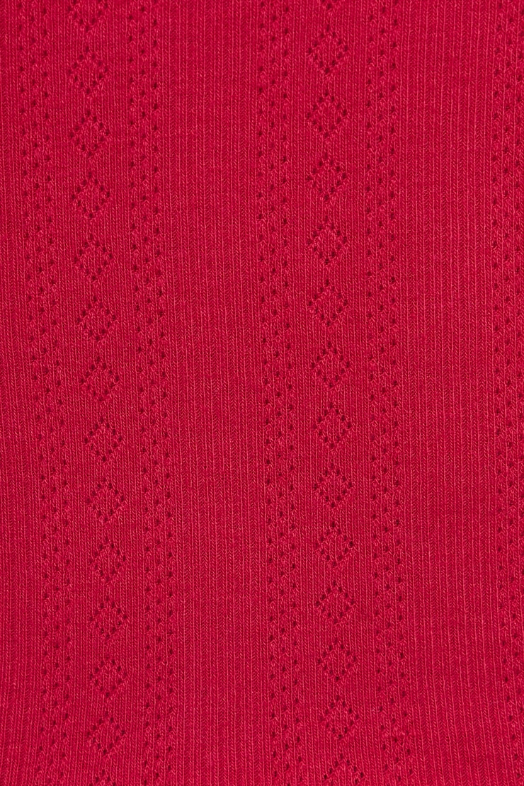Tiny Pointelle Short, Jester Red, large