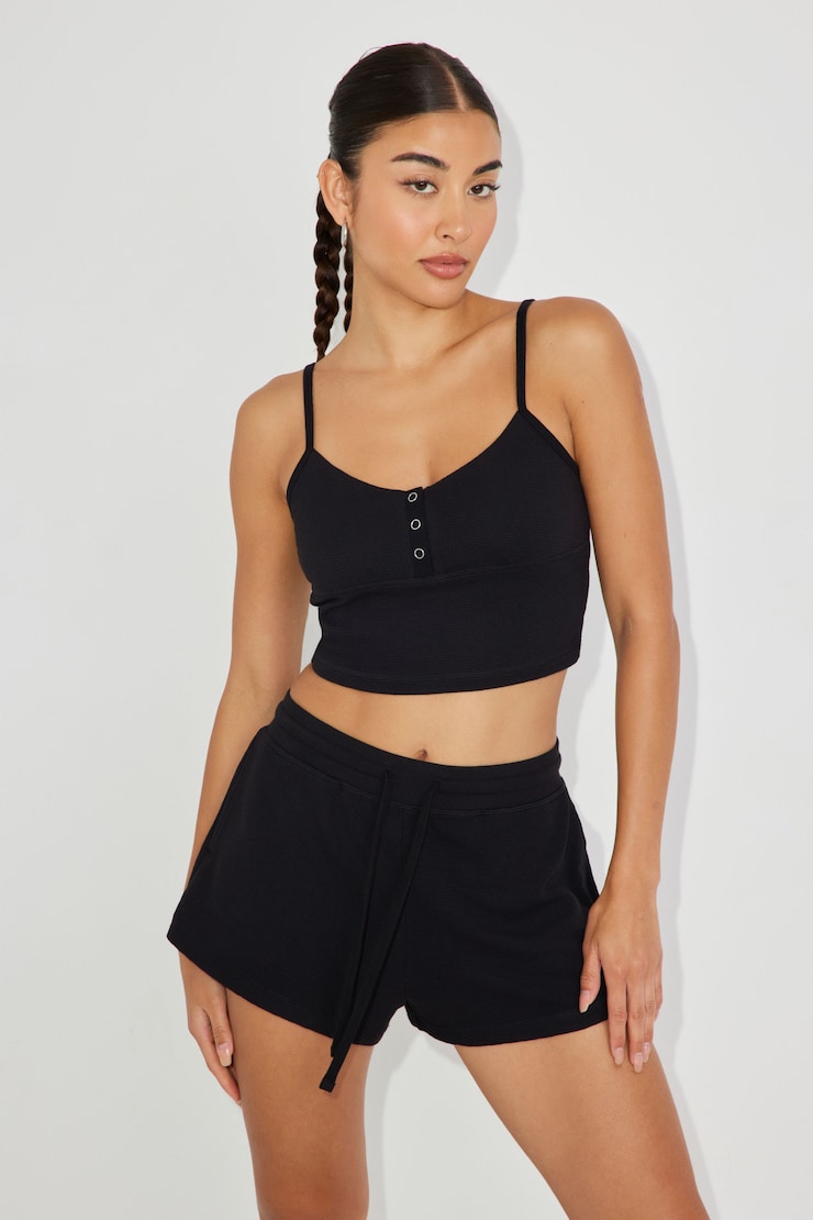 Waffle Short, Washed Black, large