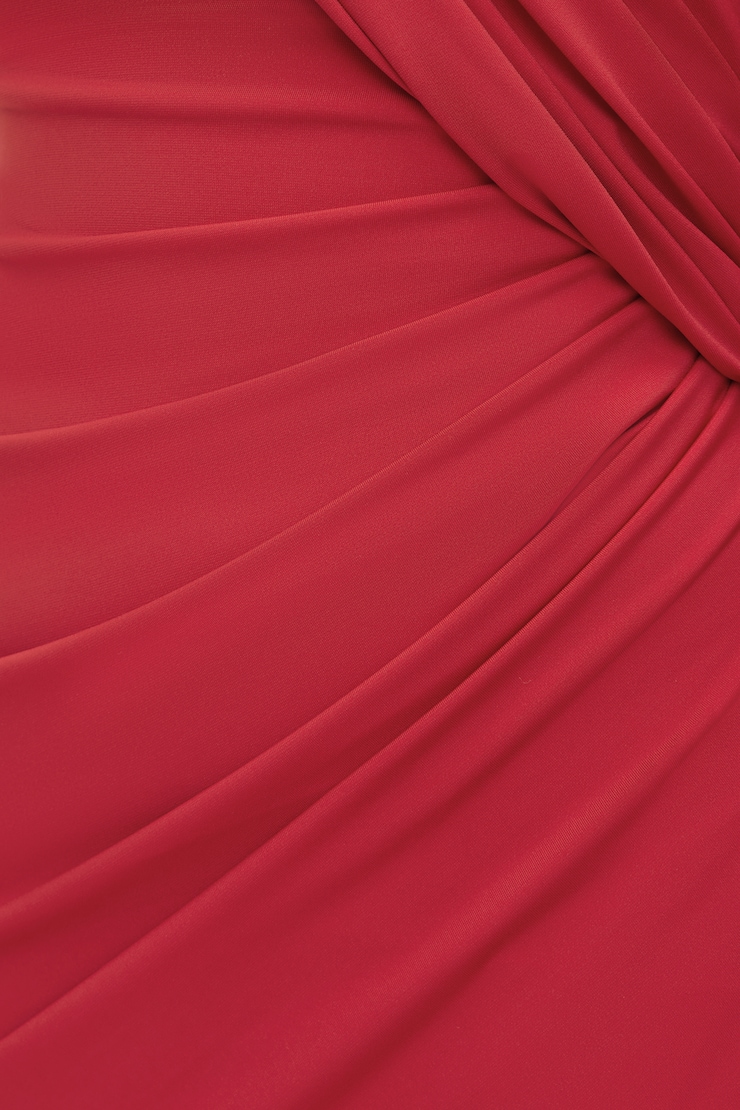 Sculpt Front Drape Mini Dress