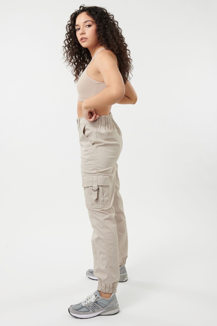 Billie Bubble Cargo Pants , Washed Gray, large