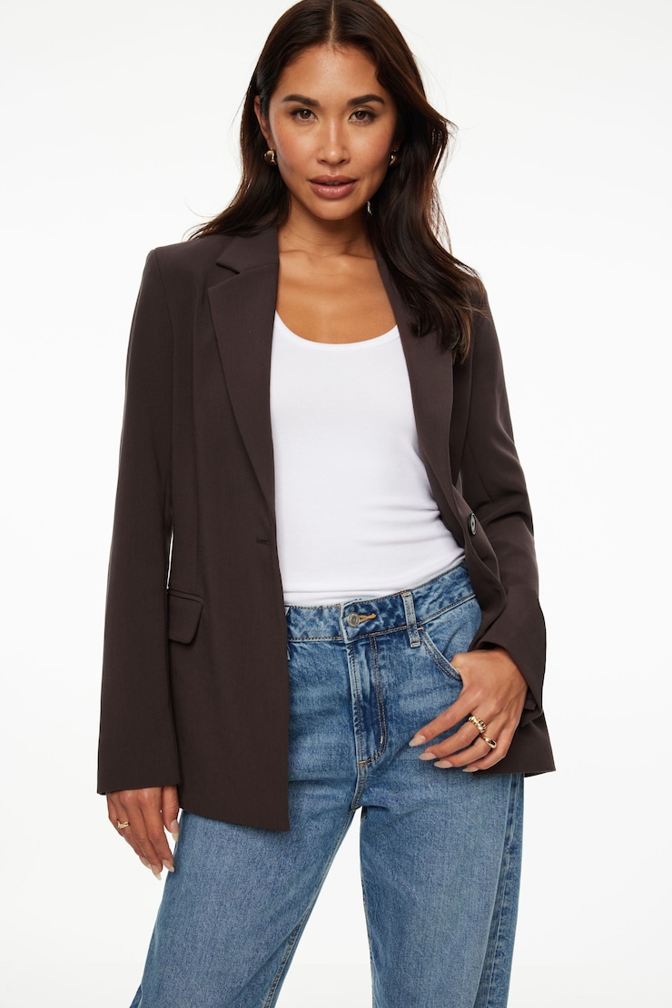 Adeline Single Breasted Blazer Java large