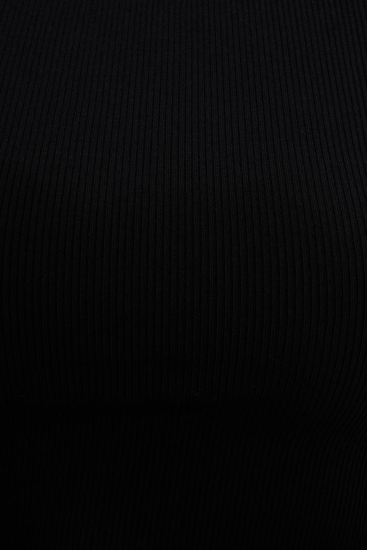Ribbed Contrast Tank Top Jet Black/White large