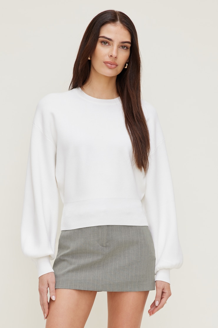 Bea Crewneck Sweater Snow White large