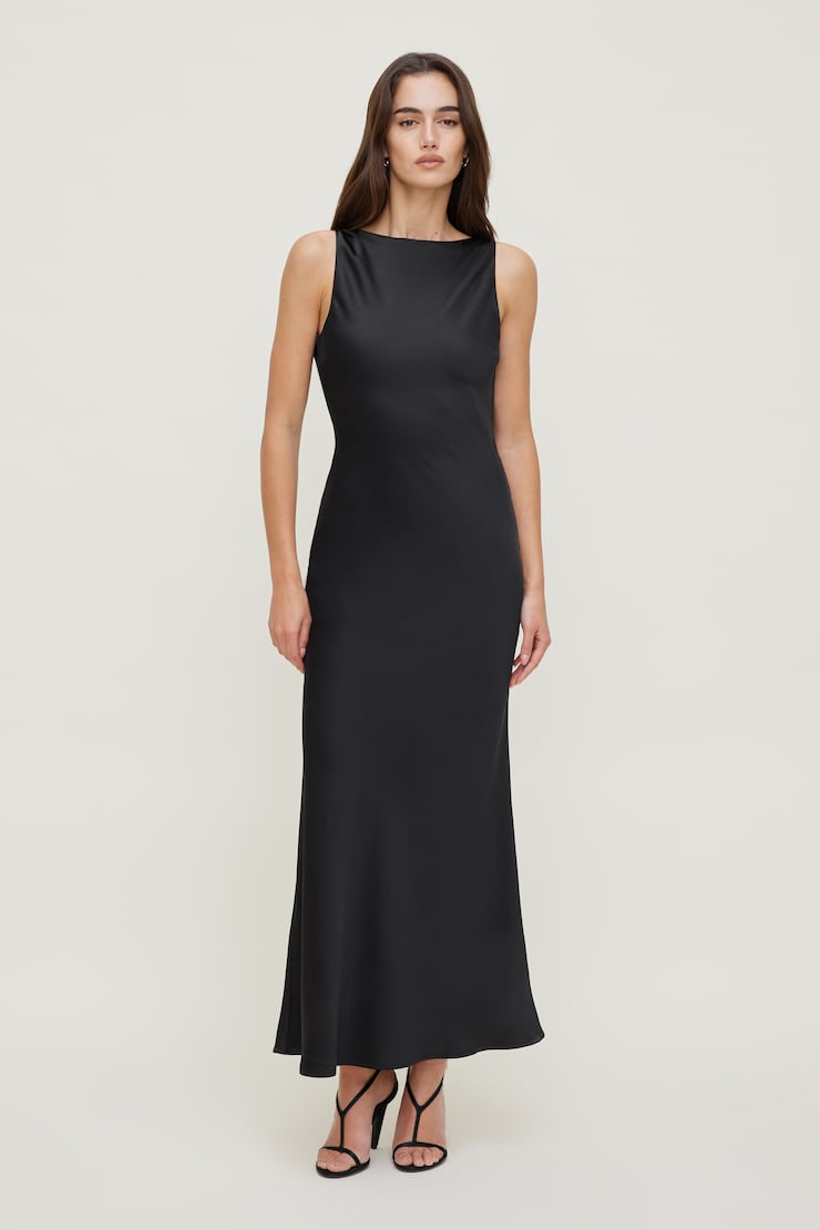 Nora Satin Maxi Slip Dress