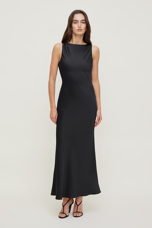 fitted lace wedding dress Noir Charlotte Slip Dress | Sustainable Vegan Silk main image 1