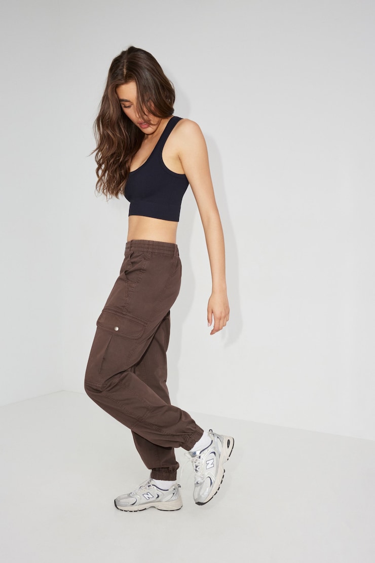 Brianna Bubble Pant, Dark Toffee Brown, large