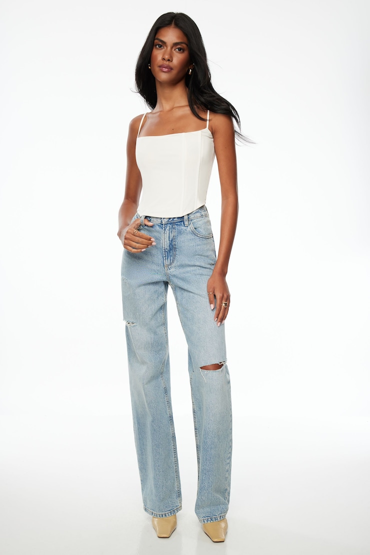 Bustier Top With Boning Beige | Dynamite